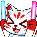 ravelightsticksfoxkitsuneanimate