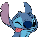 A blue alien character with large ears scratches its head while making various playful and confused facial expressions.
