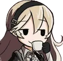 FemaleCorrinDrinkingTea