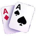 Two playing cards, the Ace of Diamonds and the Ace of Spades, fanned out.