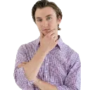 white_guy_think Discord Emoji