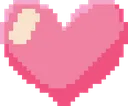 pixelheartisolatedpinkpng