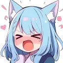 NekoFlustered Discord Emoji