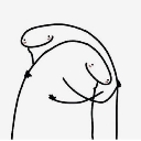 Two minimalist stick figures sharing a warm, tight embrace.