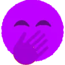 Purple_face_with_hand_over_mouth Discord Emoji