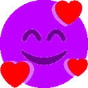 Purple_smiling_face_with_3_heart Discord Emoji