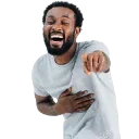 point_and_laugh_black Discord Emoji