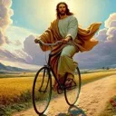 jesusonabike
