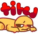 A yellow character lying flat on their stomach with a bored and tired expression.