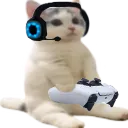 catsittingverycomfortablegaming Discord Emoji