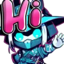 BlueSamurai_Hi Discord Emoji