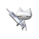 whitecat_syringe Discord Emoji