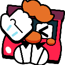 A red cartoon character with orange hair throwing a white-gloved punch toward the viewer.