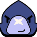 A blue-hooded character with a smug expression and a white star on its face.
