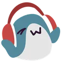 Blobhaj_Headphones Discord Emoji