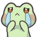 MintFrogCrying Discord Emoji