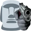 MoaiHoldingGun
