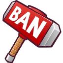 redhammerwithwordbanvectorremove Discord Emoji