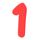 6920pastelrednumberone Discord Emoji