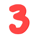 7283pastelrednumberthree Discord Emoji