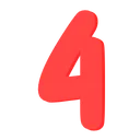 7283pastelrednumberfour Discord Emoji