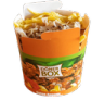 Döner Box filled with kebab meat and golden fries in an orange takeaway container.