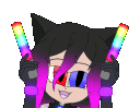 SokaRainbowRave animated Discord emote | Sokaya’s Cyber UnderGround