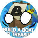 A stylized cartoon boat with large, wide, panicked eyes and a sail featuring the letter B.