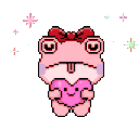 PinkFrogHeart Discord Emoji