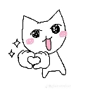 ArtistCafe_kittyheart custom emote | Artist Cafe