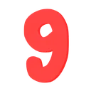 8333pastelrednumbernine