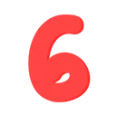 2052pastelrednumbersix