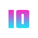 The number ten displayed in a bold, sans-serif font with a smooth pink to blue gradient.