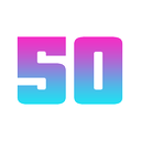 The number 80 displayed in a bold font with a vertical pink to blue gradient.