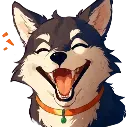 A_wolf_smiling