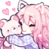 a_cuddle_cute_hug_kawaii_pink_te