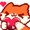 Fox Heart foxHeart Discord Emoji