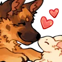 4r_noseboopgermanshepherdandbunn