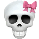 skull animated GIF emoji | ۶ৎ　‿　cemetery　 ݁ 　˖
