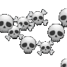 skulls animated Discord emote | ۶ৎ　‿　cemetery　 ݁ 　˖