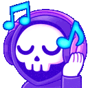 karaoke_skull_vibe_rainbow_BOMBG Discord emoji