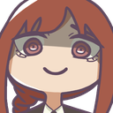Makima from Chainsaw Man with a wide, unsettling, and dead-eyed smile.