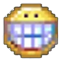 grinning