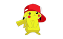 Pikachu wearing a red baseball cap looking cool.
