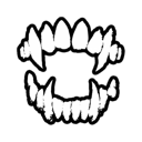 02_fangs Discord sticker - ۶ৎ　‿　cemetery　 ݁ 　˖