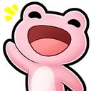 pinkFrogWaveHi