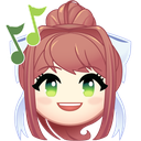 MonikaSinging_320 Discord emoji