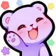 BearPurpleWaveHappy