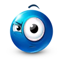 SuspiciousBigEyeBlueEmoji