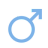 Mars symbol icon in a light blue pixel art style on a black background.
